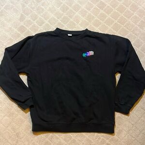 Black “ecom” Fleece Crewneck. Size L